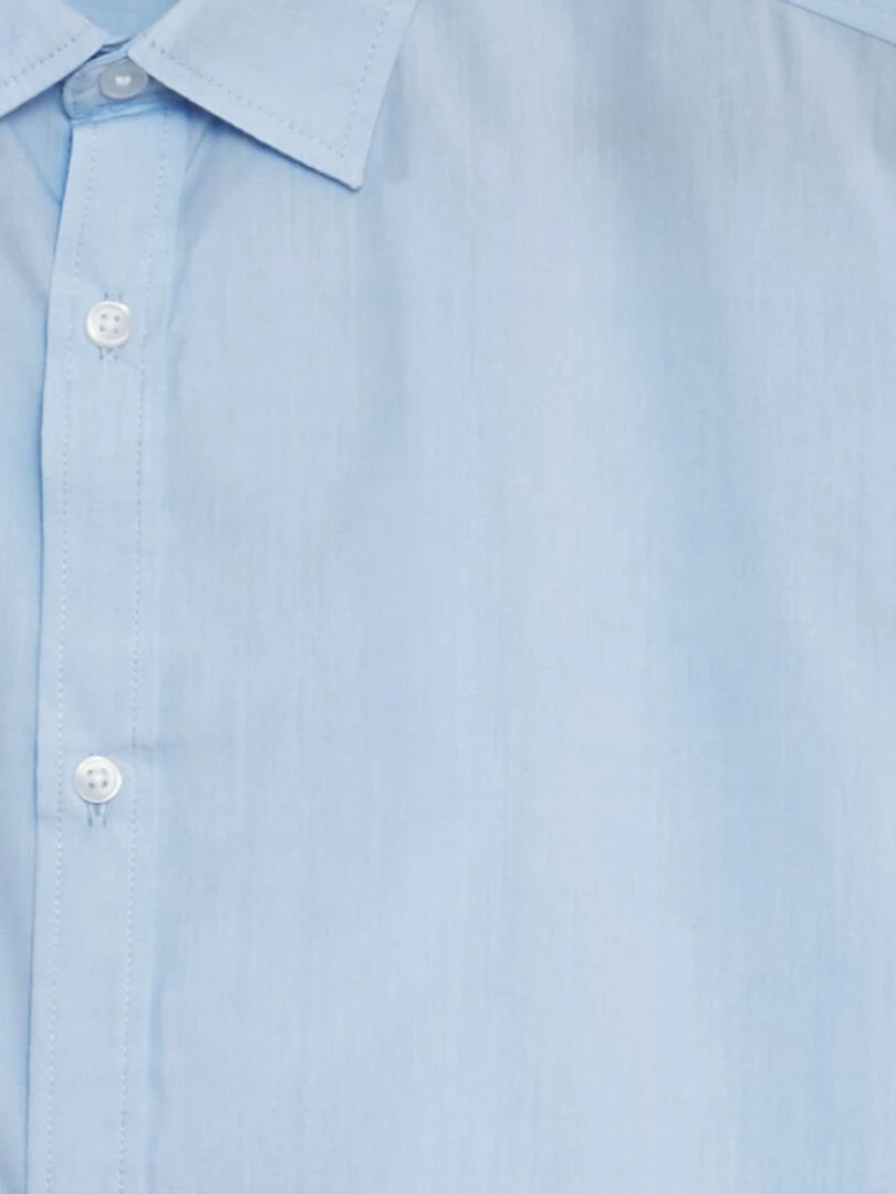 Chemise en popeline à manches courtes   Bleu clair