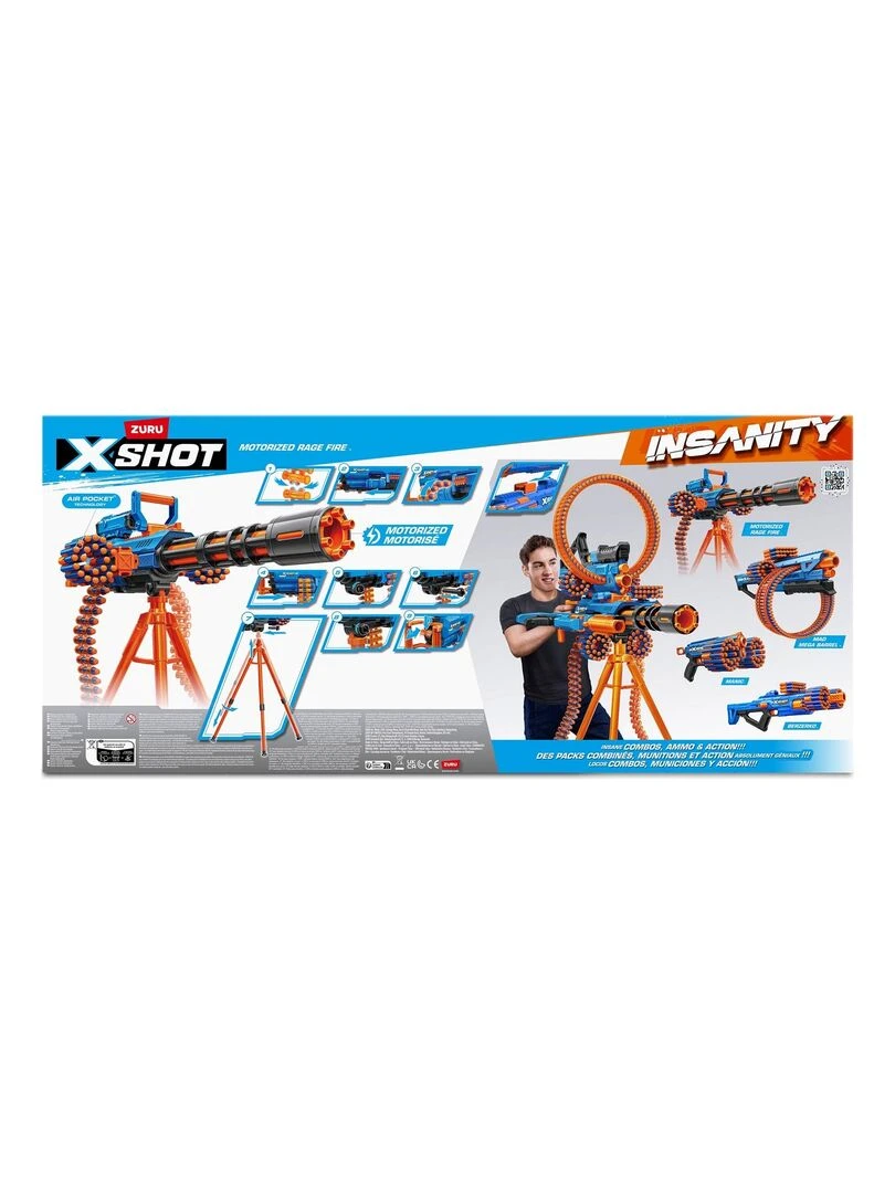 XSHOT Insanity 36500 Rage Fire motorisé Bleu