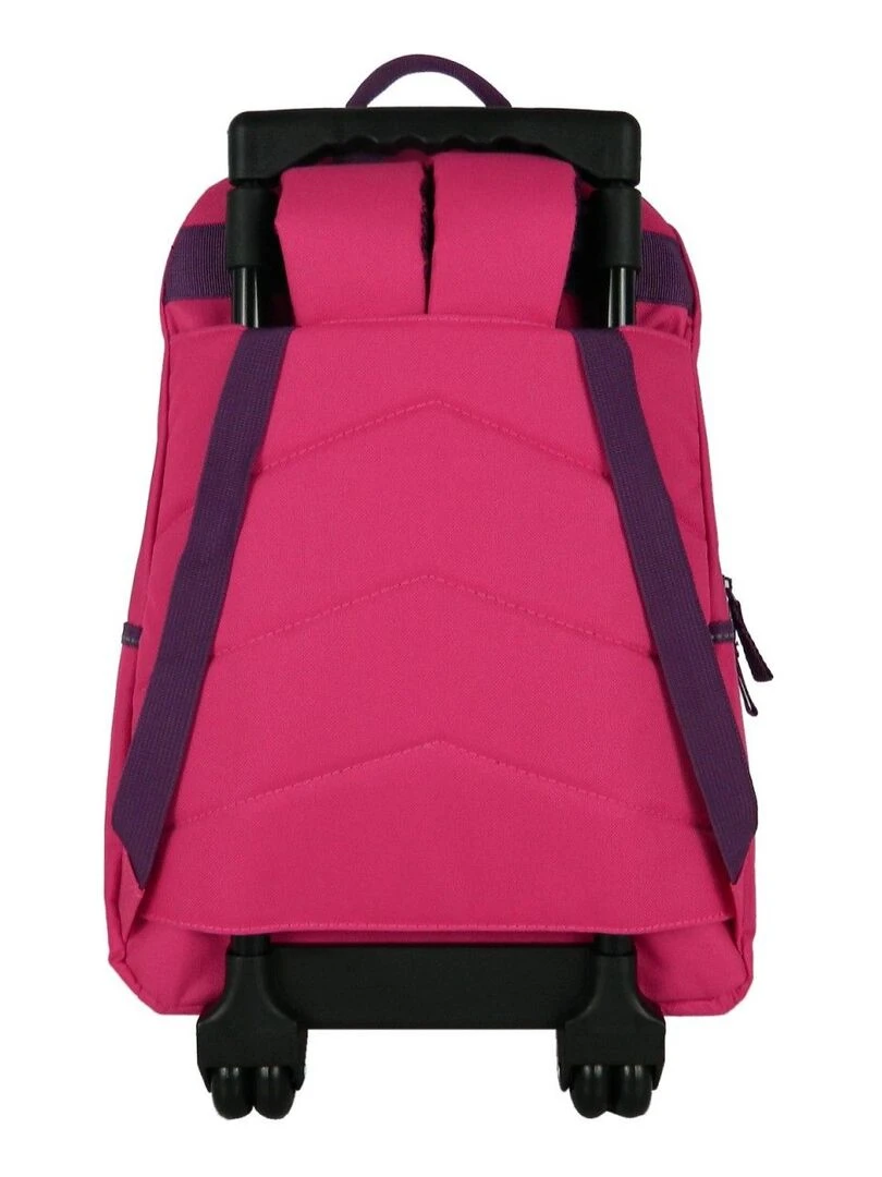 BAGTROTTER Sac à dos à roulettes Lililou Chat Prune Violet