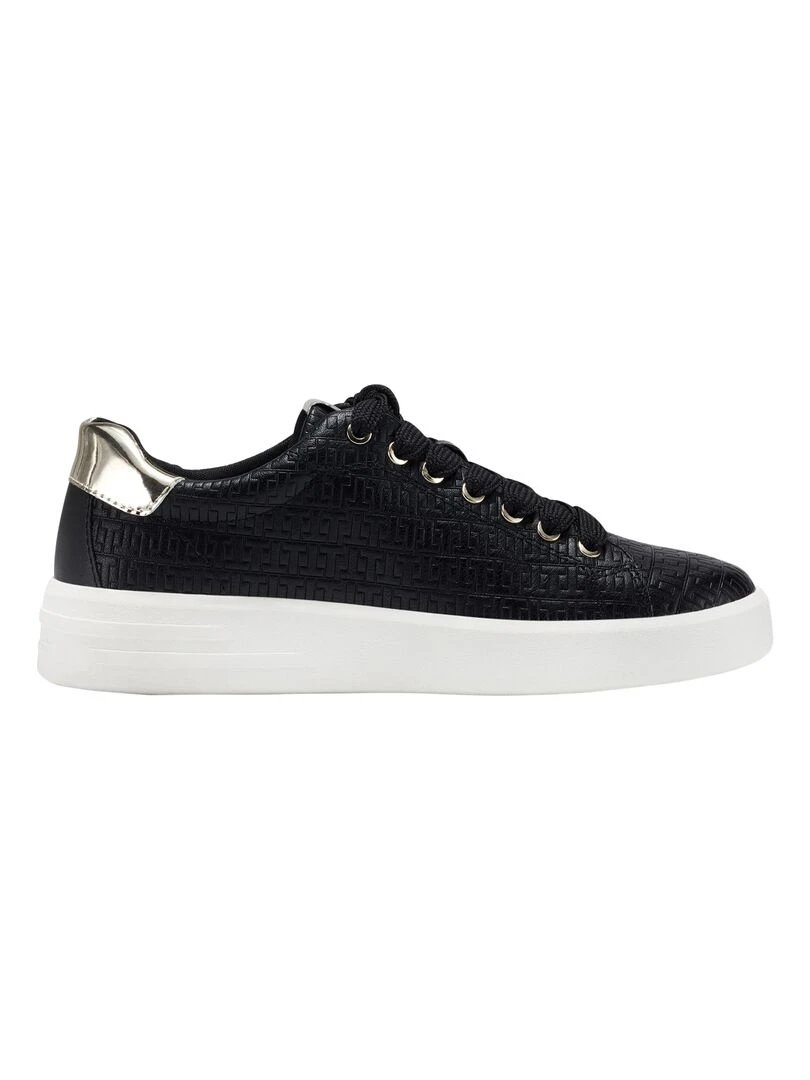 Basket à Lacets Plate Tamaris Noir