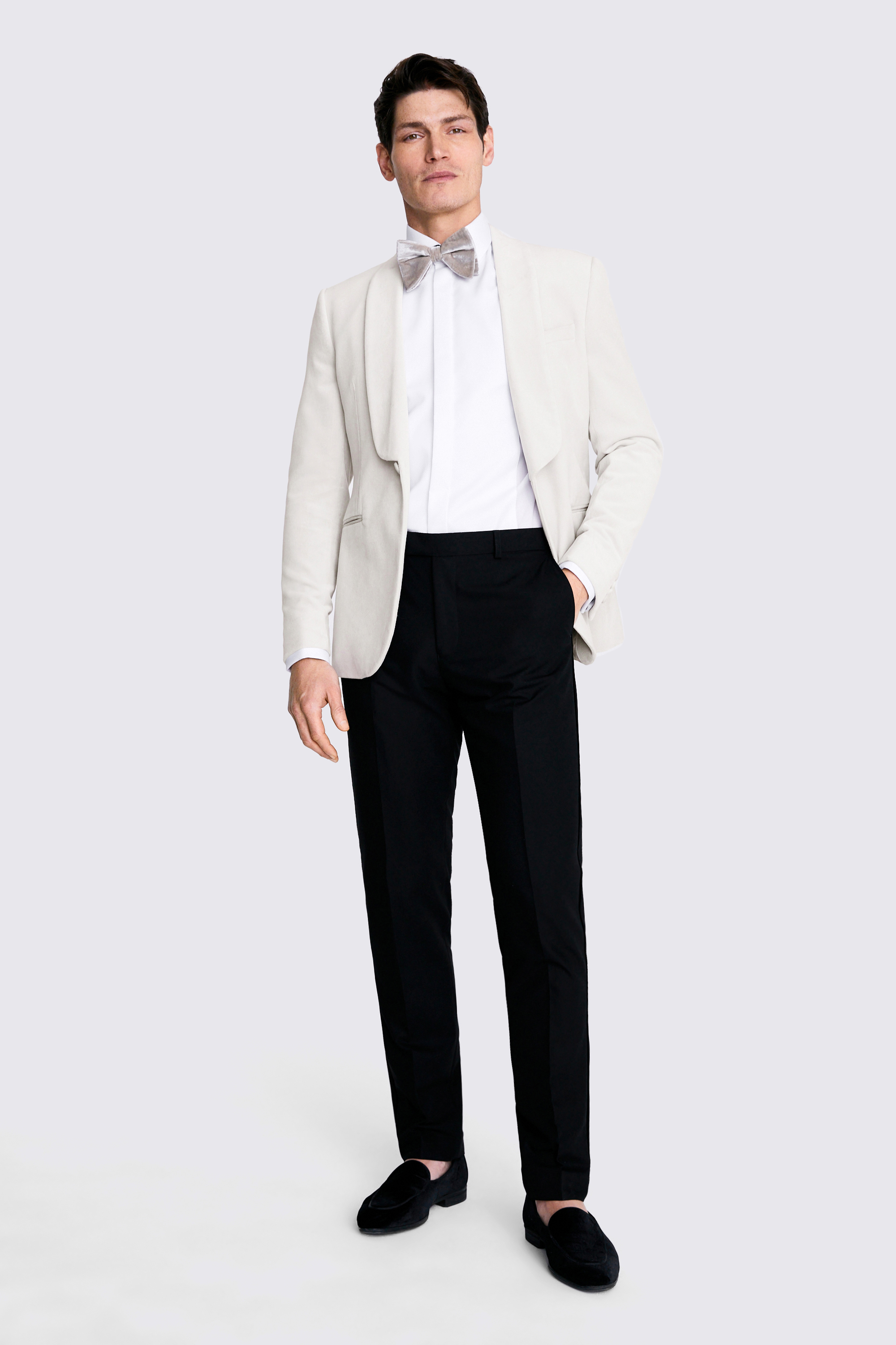 Slim Fit Light Grey Velvet Jacket Buy Online at Moss