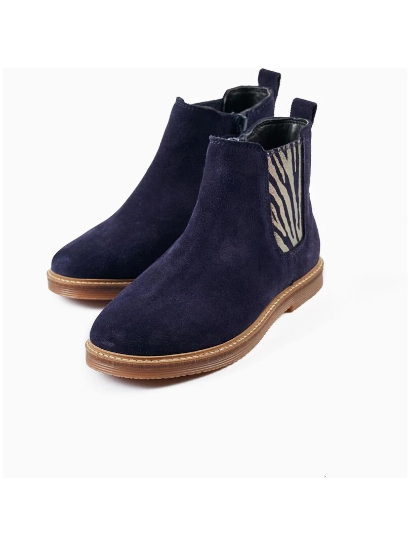Bottes pour Fille 'Animal Print' DIFFERENT TOGETHER Bleu foncé