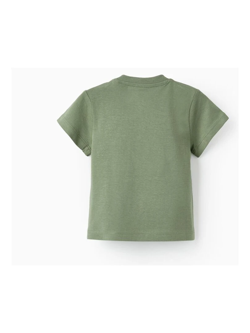 T shirt à manches courtes avec feuille en relief pour bébé garçon manches courtes NATURE TAKEOVER Vert