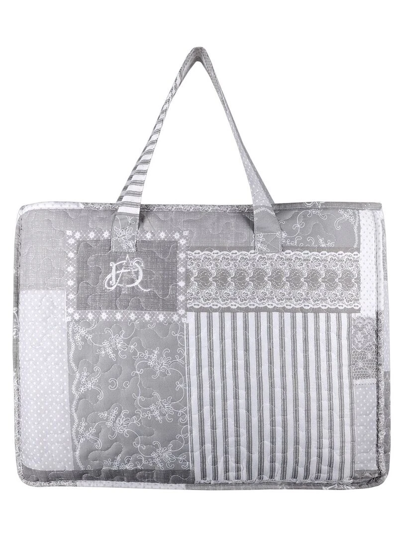 Boutis 240x260 avec 2 taies et sac Arkansas gris Gris