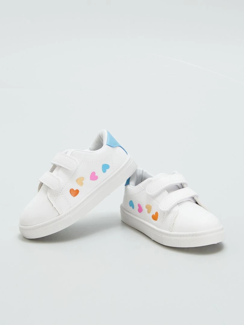 Baskets mode 'cœurs'   Blanc