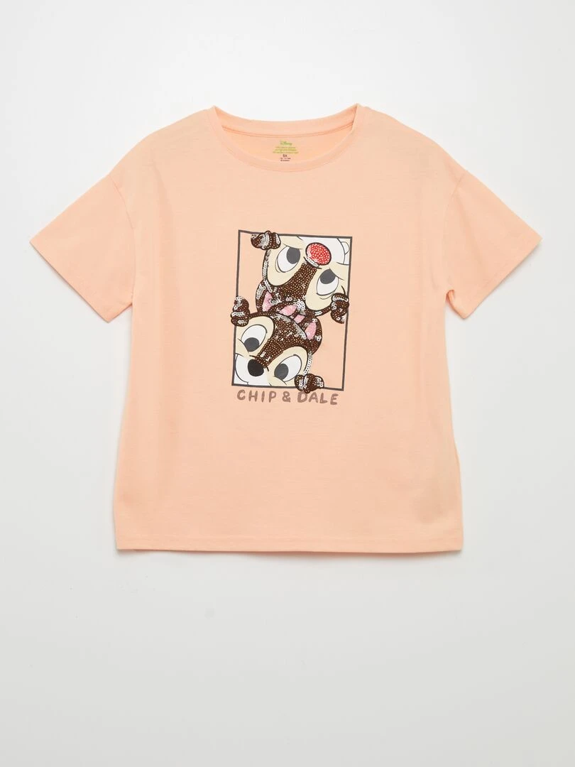 T shirt 'Disney' avec sequins Orange