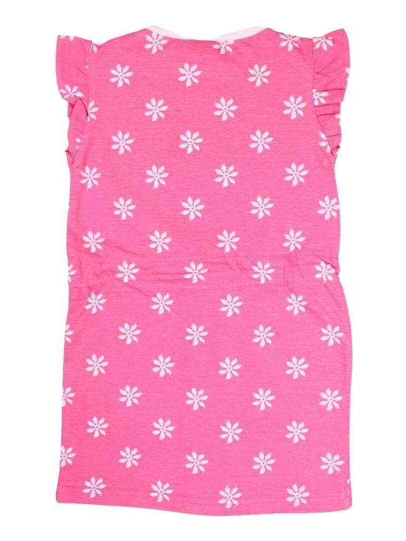 Disney   Robe fille imprimé Lilo Et Stitch en coton   Rose fushia