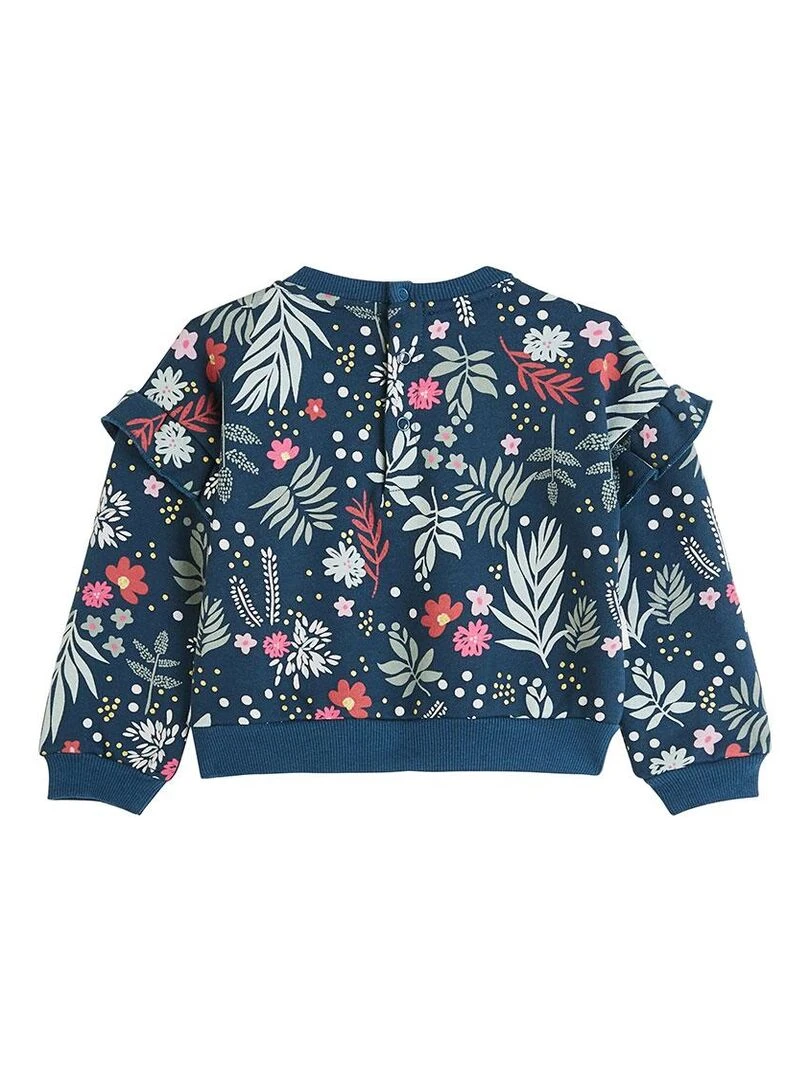 Sweat shirt en molleton bébé fille Lina Bleu