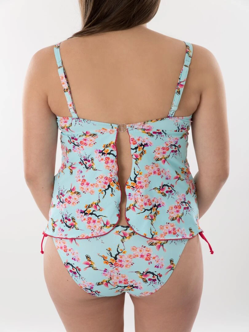 Maillot de bain/Tankini de grossesse JARDIN JAPONAIS 'Bogema' Bleu Multicolore