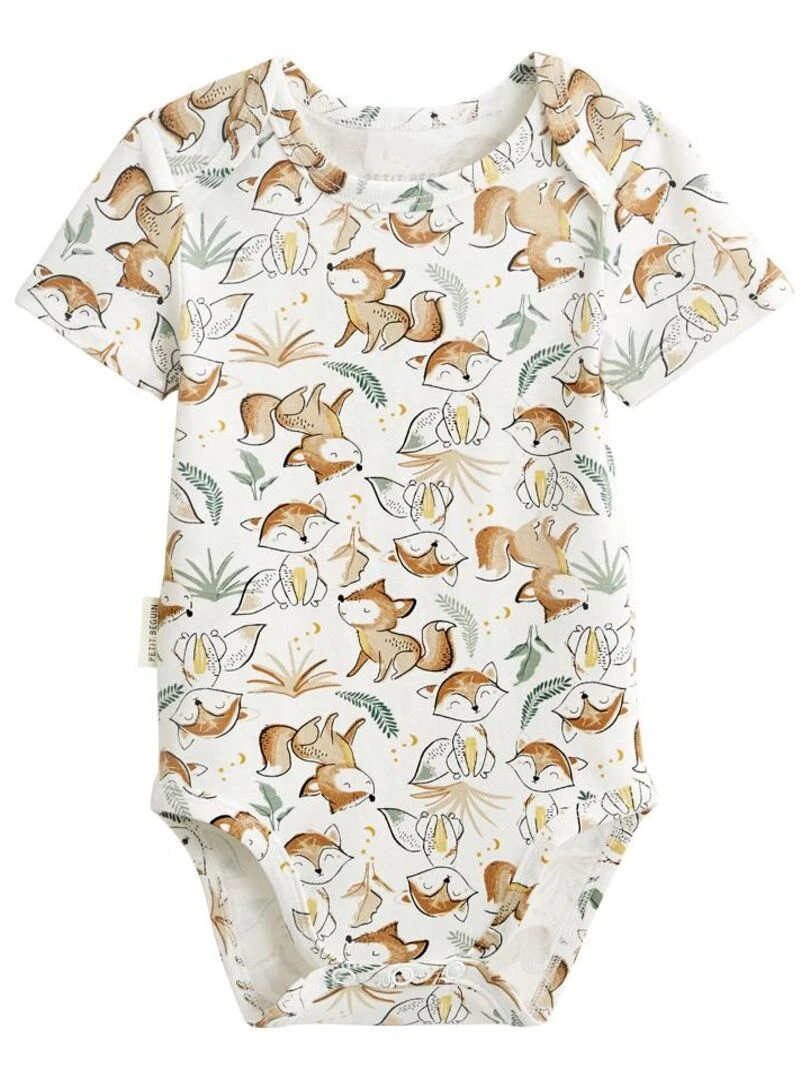 Lot de 2 bodies bébé manches courtes Petit Envahisseur   Jaune