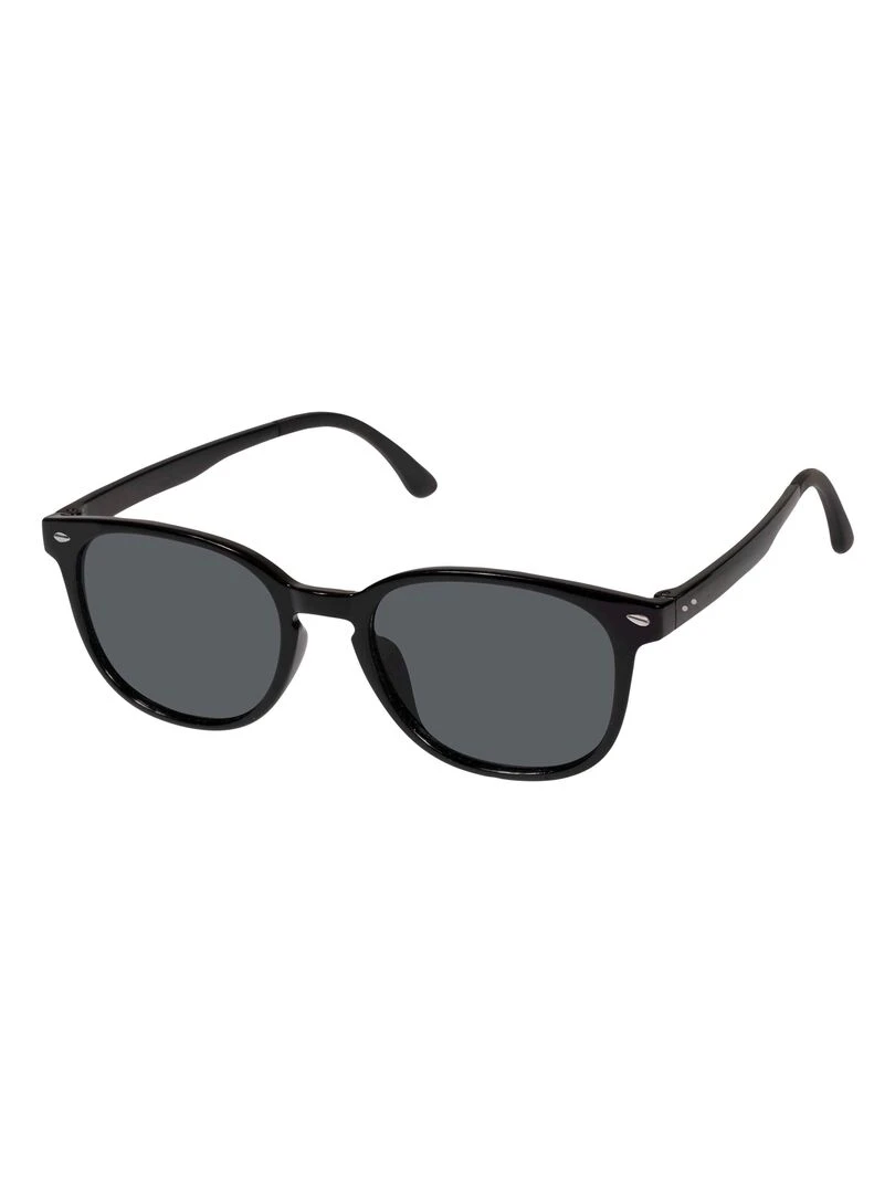 Lunettes de soleil recyclées Ovale Noir Noir