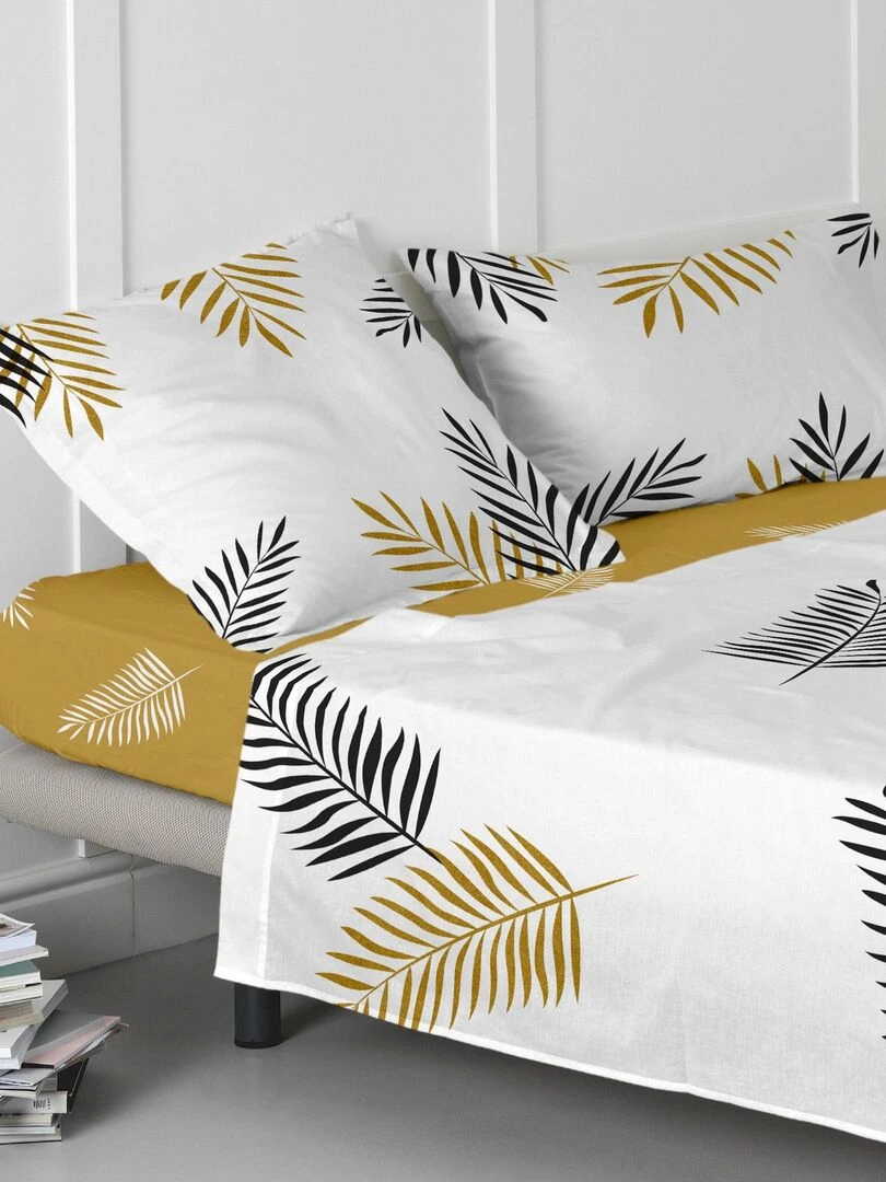 Drap housse Foliage "Happyfriday"   Multicolore