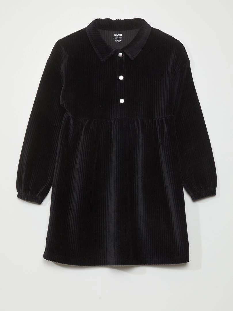 Robe en velours REAL BLACK