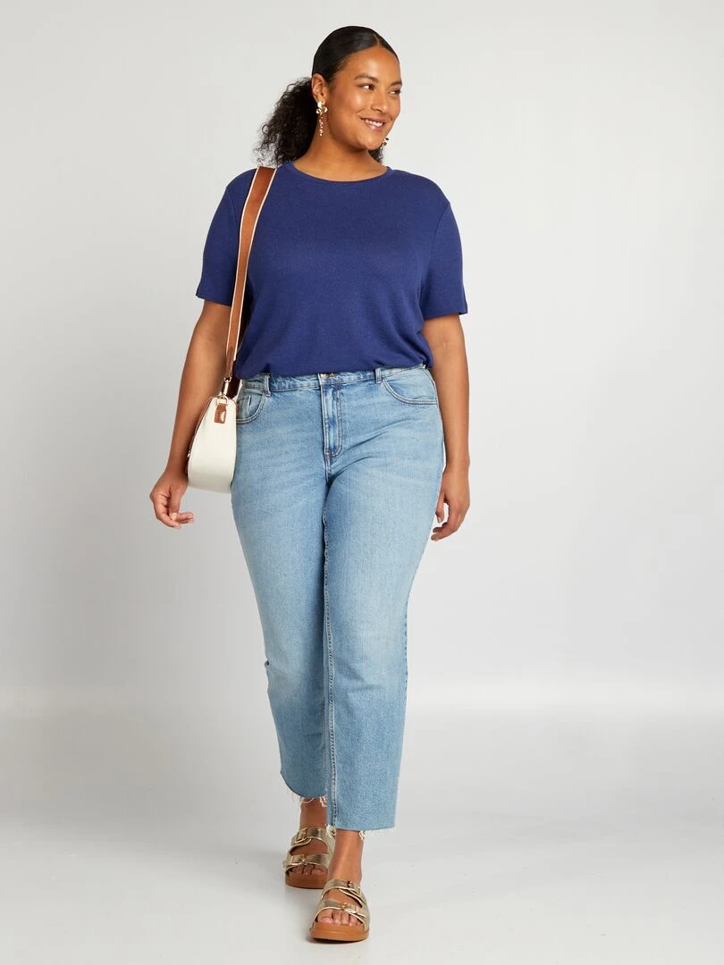 T shirt classique fluide Bleu