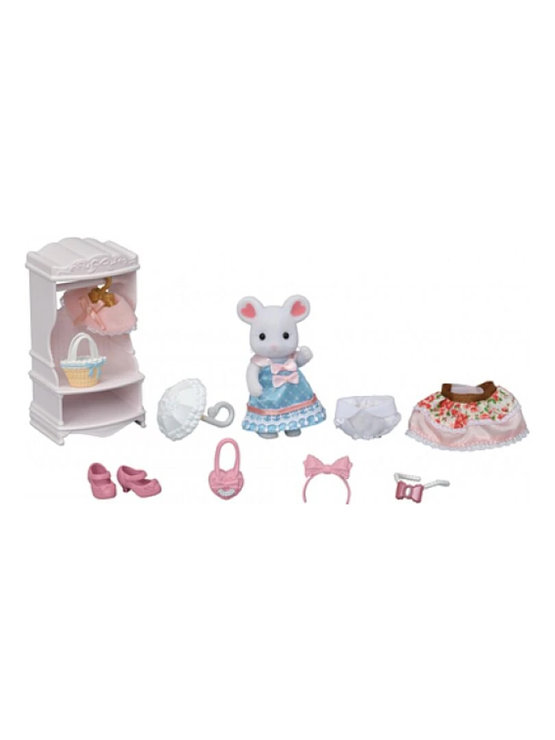 5540 'sylvanian Families' La Valisette De Mode Et Grande Soeur Souris Marshmallow   N/A