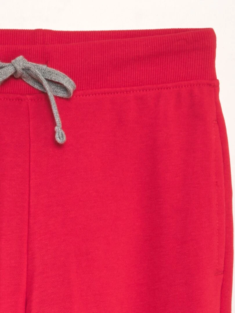 Pantalon de jogging en coton uni   Mixte   rouge