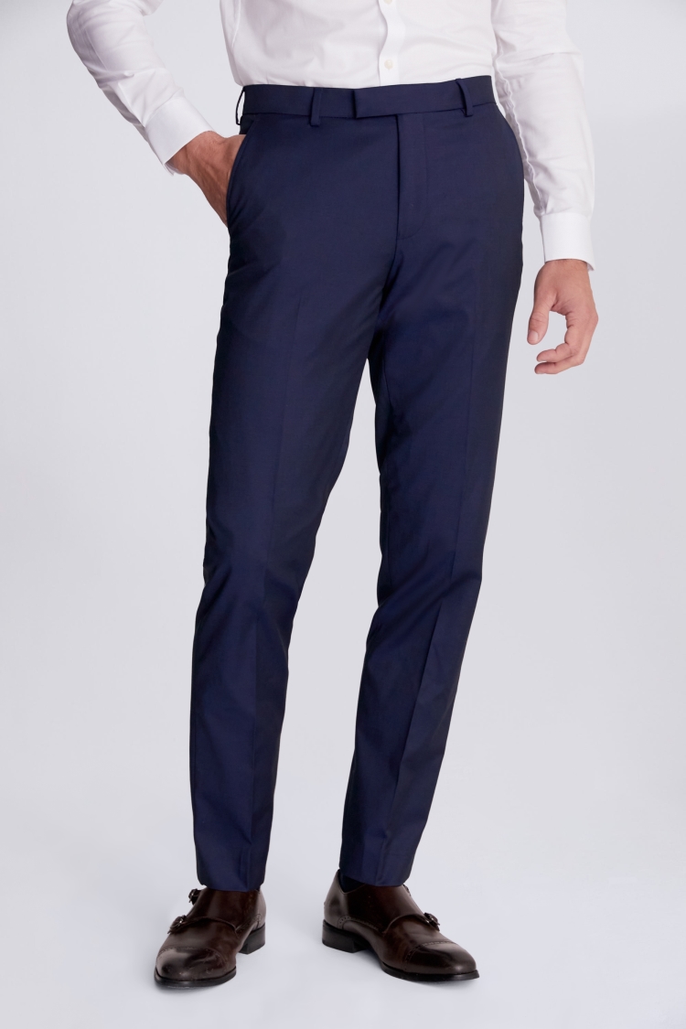 Tailored Fit Ink Stretch Trousers Buy Online at Moss