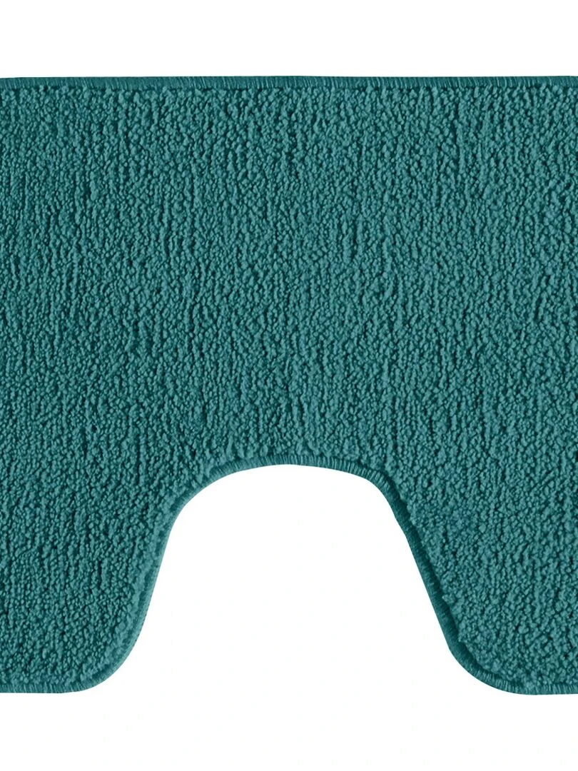 Guy Levasseur   Lot de 2 tapis de bain polyester  50x80cm +  50x40cm bleu paon   Noir Vert Bleu