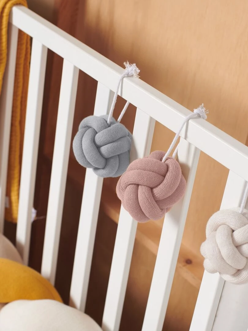 Jouets d'éveil bébé noeuds Set de 3   Rose
