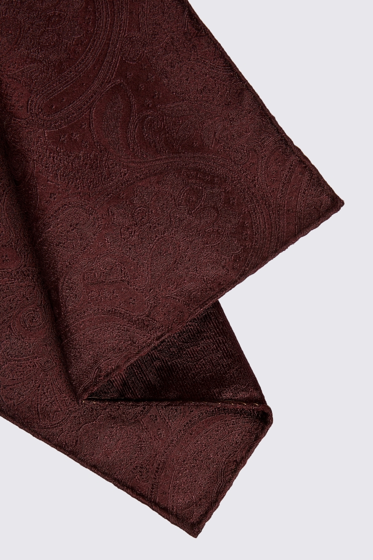 Burgundy Wedding Paisley Pocket Square Buy Online at Moss