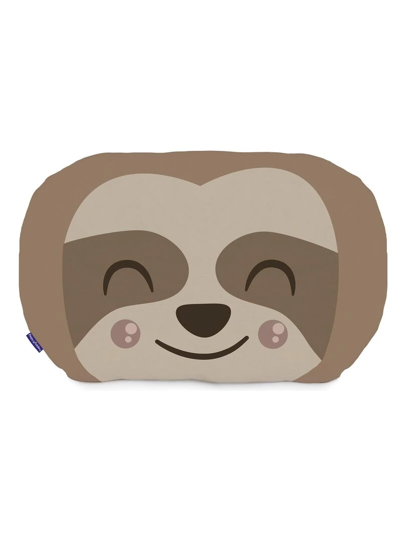 Coussin Happy sloth "Happyfriday" Blanc