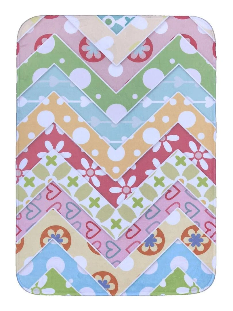 Tapis enfant ULTRA DOUX SCAND Multicolore 70x95 Fait en Europe Multicolore