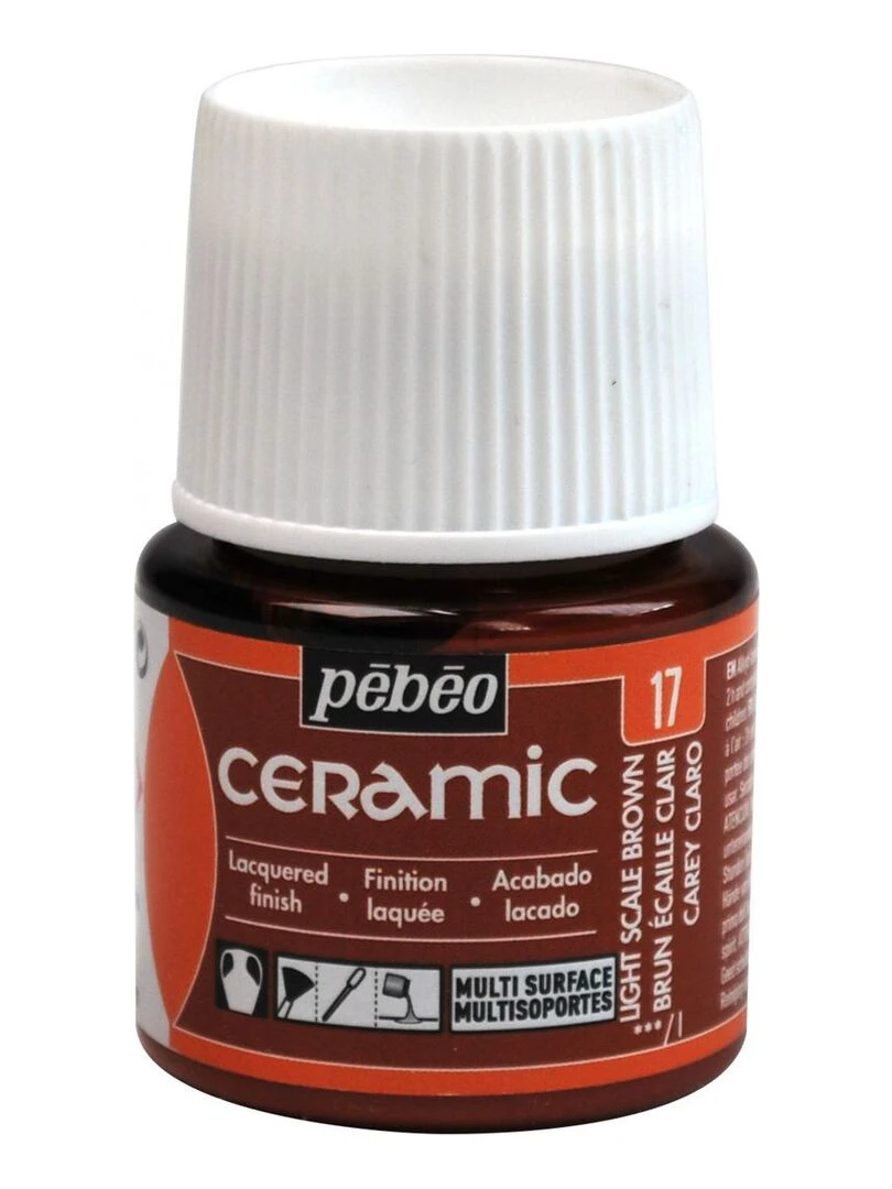 Peinture céramique et multi surfaces   Brun ecaillé   45 ml   N/A