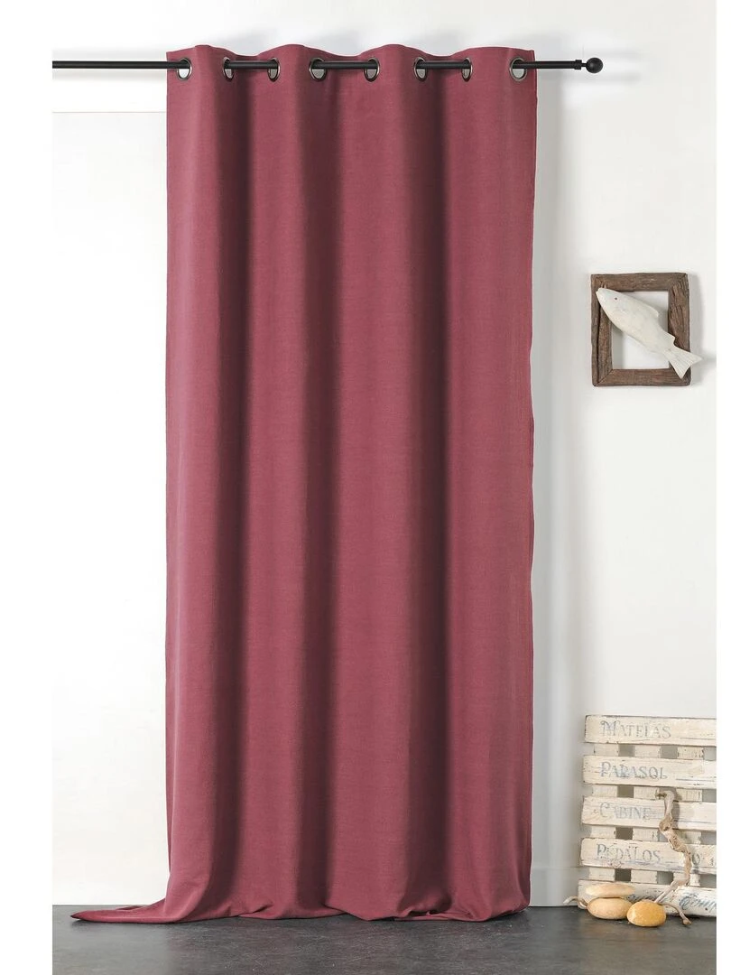 Rideau en 100% lin Libeccio Bordeaux
