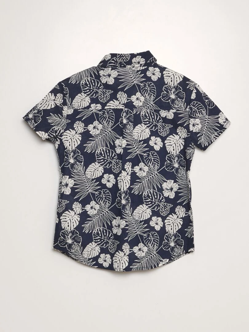 Chemise à manches courtes avec imprimé   Marine