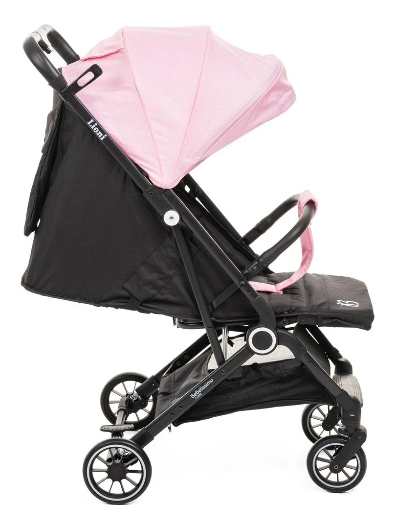 Bebelissimo   Poussette bébé Citadine Ultra Compacte   De 0 à 36 mois   Lioni  0 22kg   rose   Rose