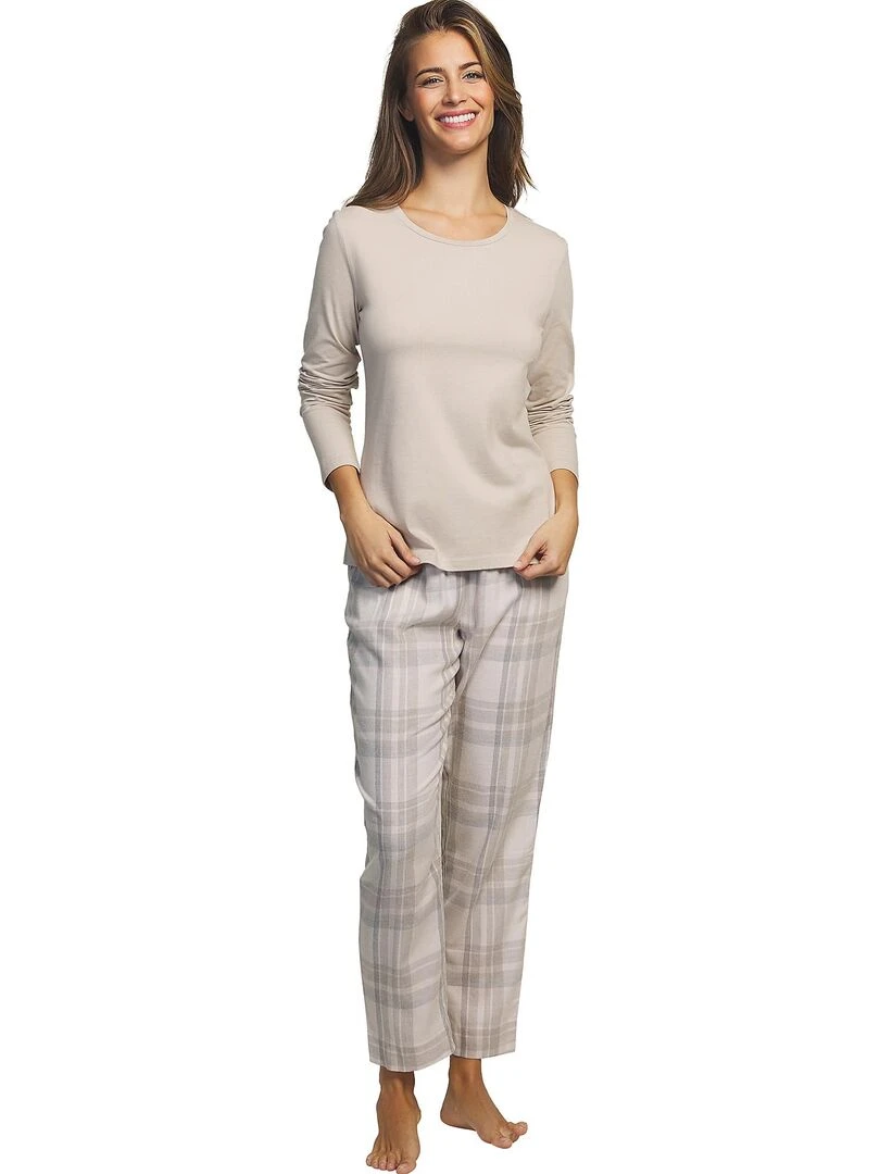 Tenue de détente et intérieur pyjama pantalon haut Nordic Beige