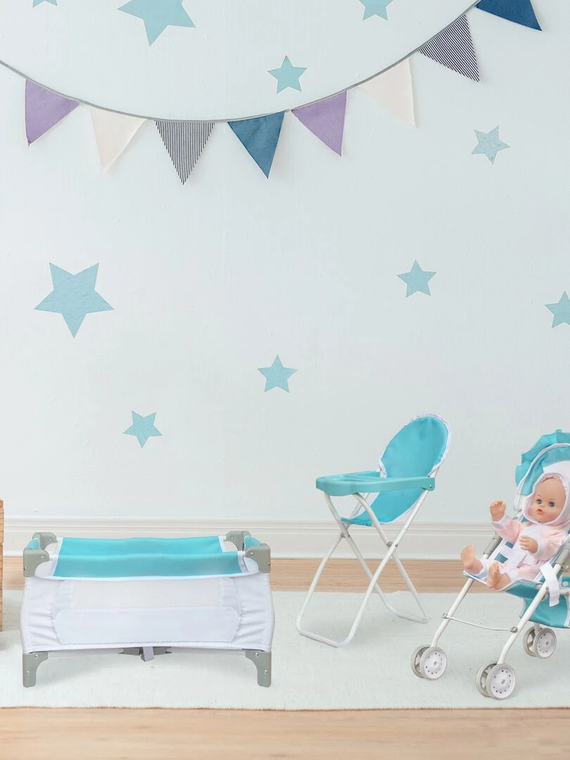 Olivia's Little World Poussette De Poupée 3 En 1  Chaise Haute Pour Poupée Et Lit Bébé OL 00013   N/A