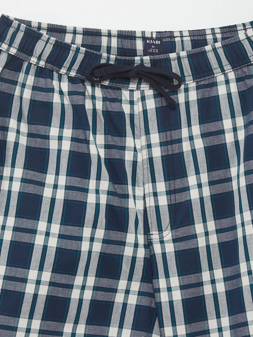 Pyjama court   short + tee shirt   2 pièces   Bleu