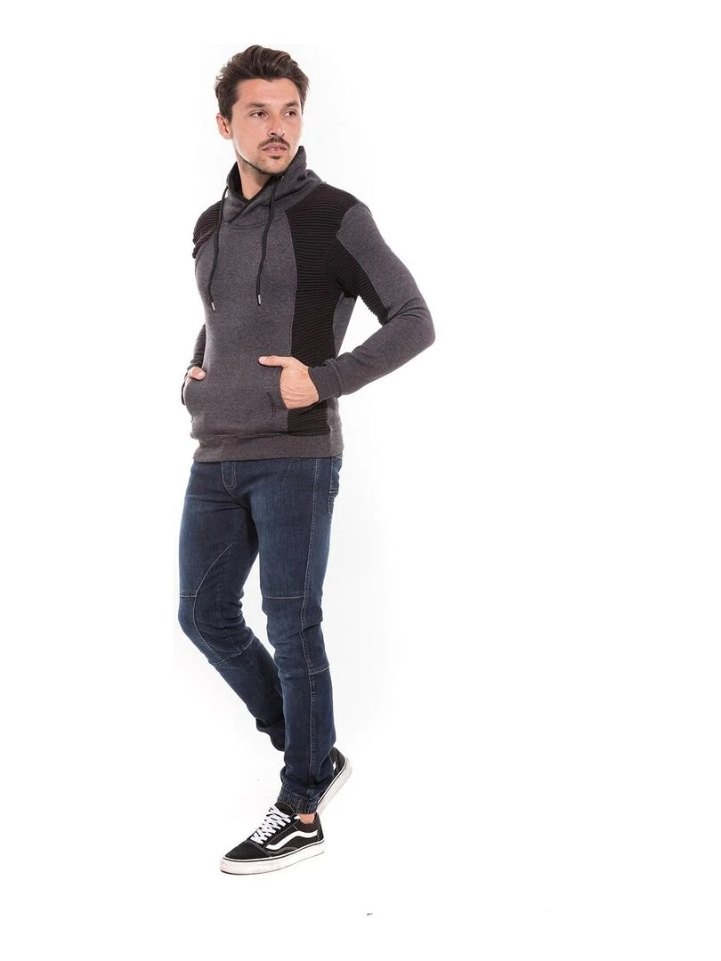 Sweat col châle WATERS   Gris