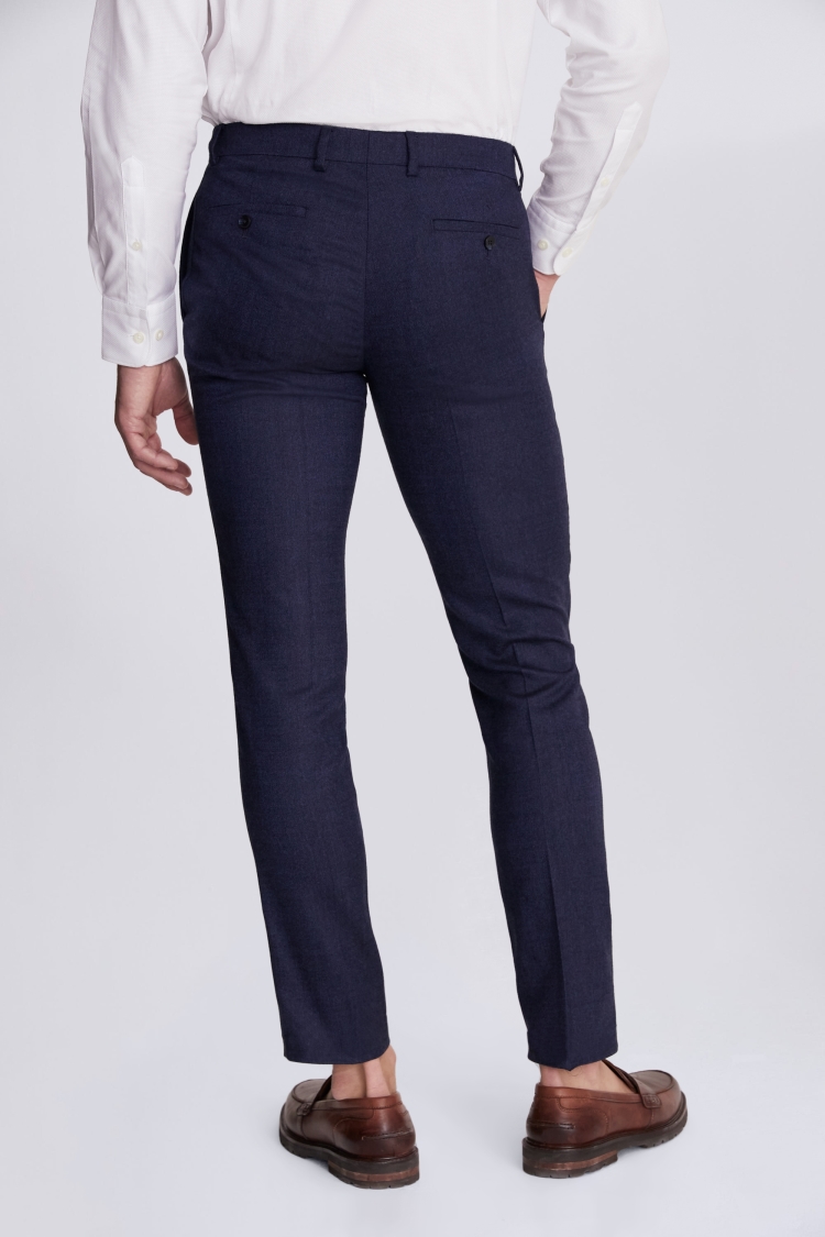 Slim Fit Blue Twisted Trousers Buy Online at Moss