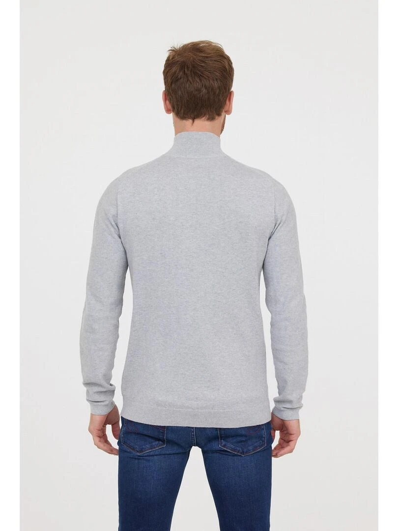 Lee Cooper   Pull manches longues coton regular CERIO   Gris chiné