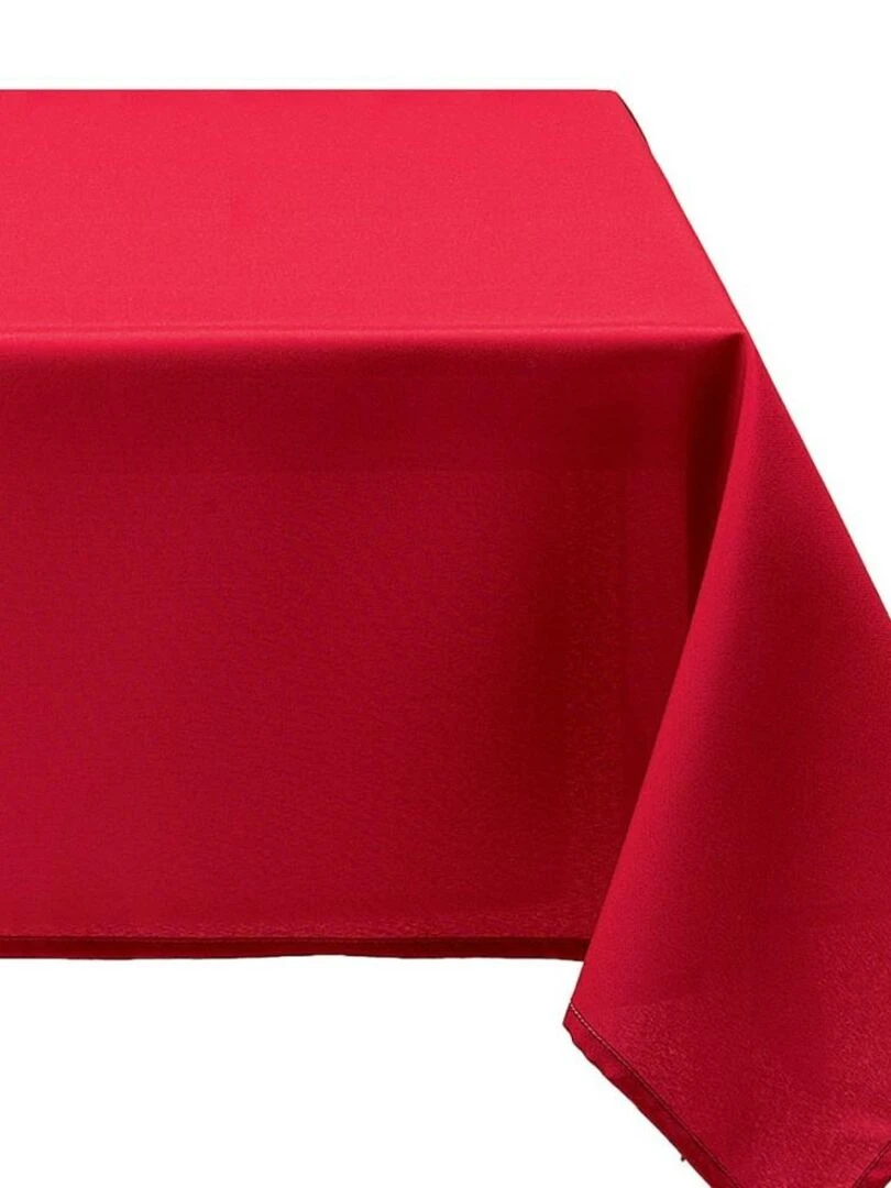 Nappe rectangulaire 140x240 cm uni rouge Rouge