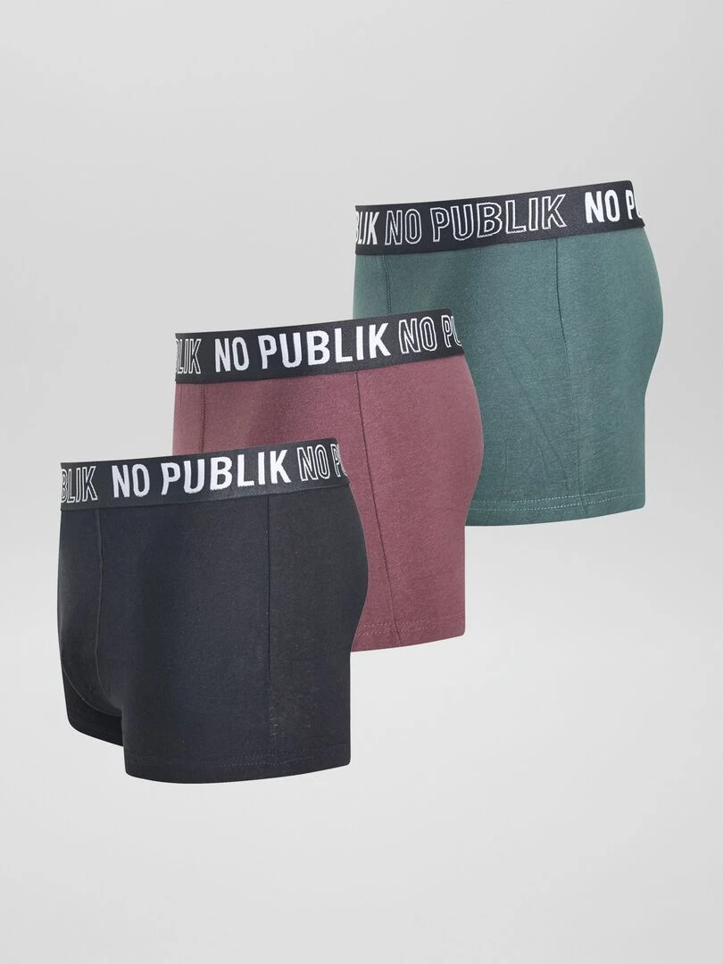 Lot de 3 boxers 'No Publik'   Noir