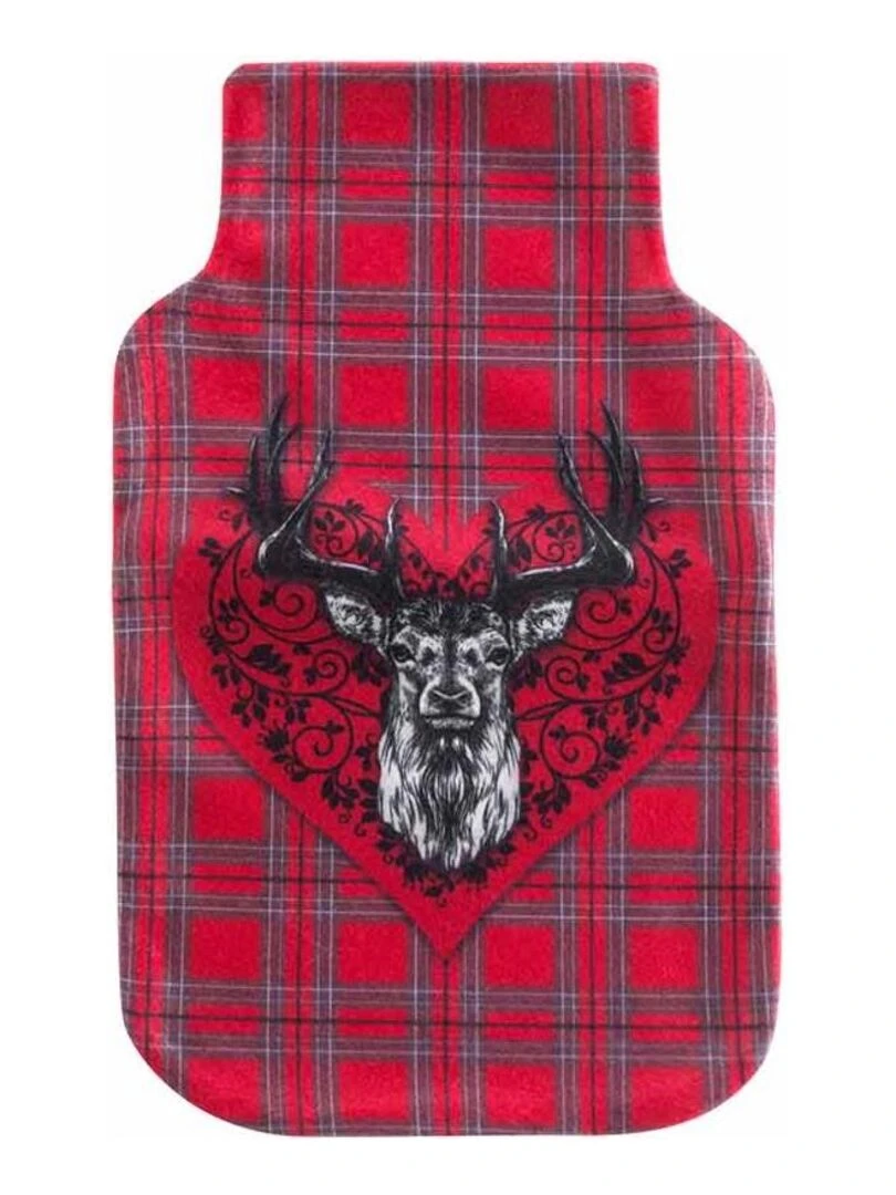 Housse de bouillotte Renne majestueux Rouge