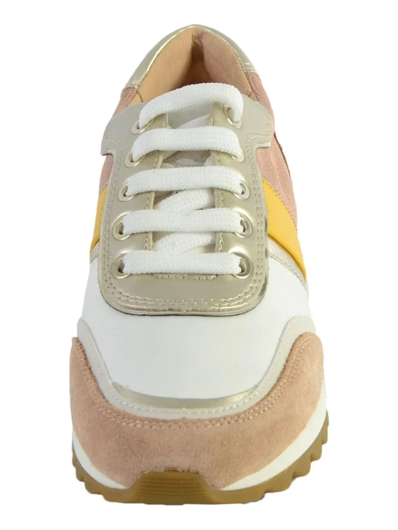 Basket Geox D Tabelya A Metal.Syn+Nappa   Beige