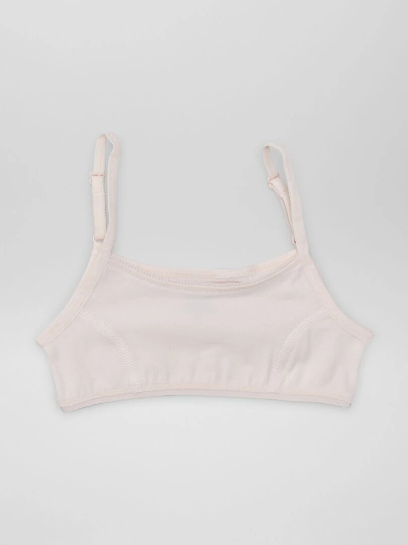Brassière en maille jersey avec bretelles réglables   Bleu