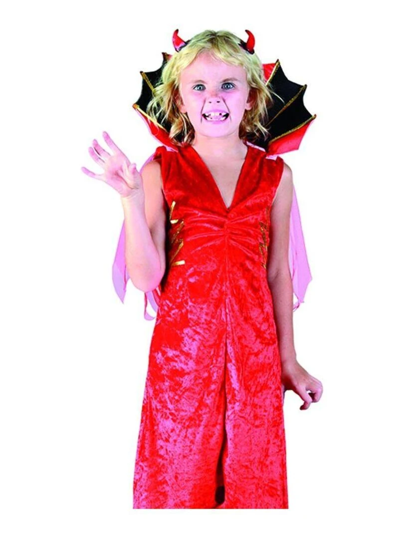 Déguisement Diablesse luxe Halloween enfant   Rouge