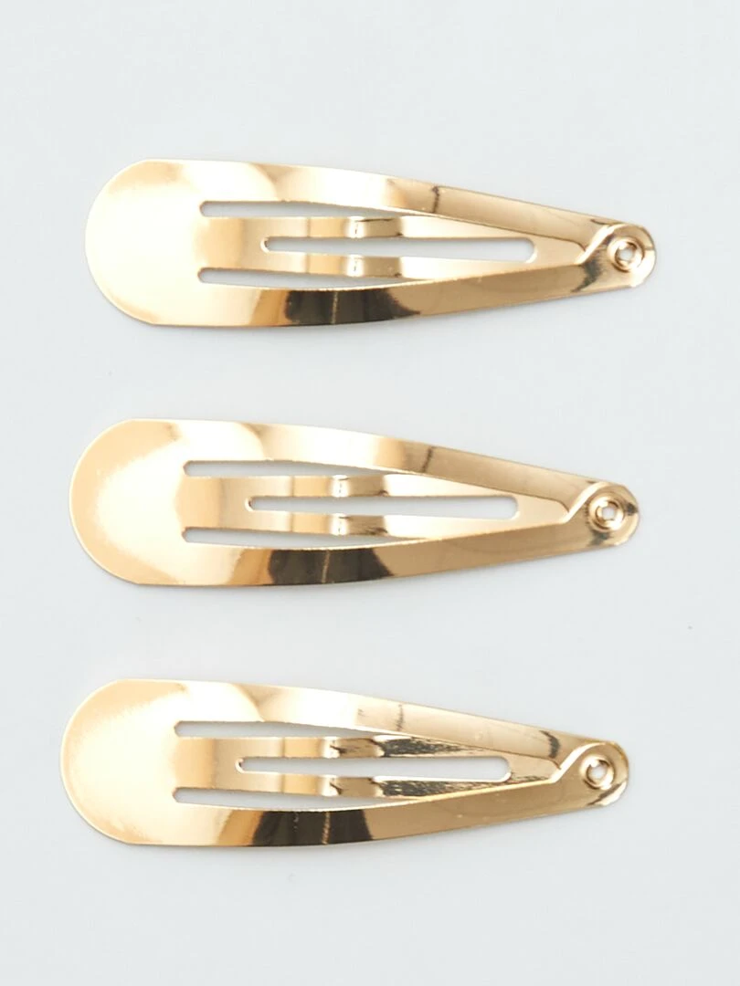 Lot de 6 pinces à cheveux Gris/doré