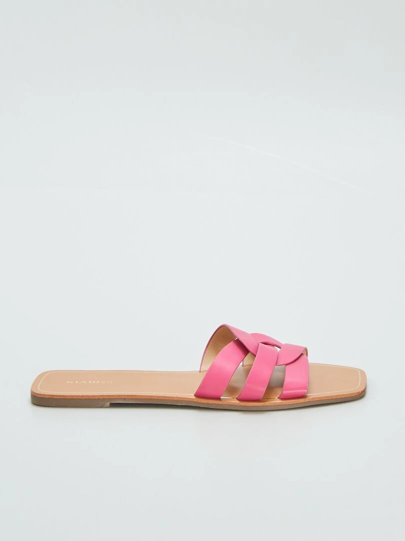 Sandales à brides croisées fantaisie Rose