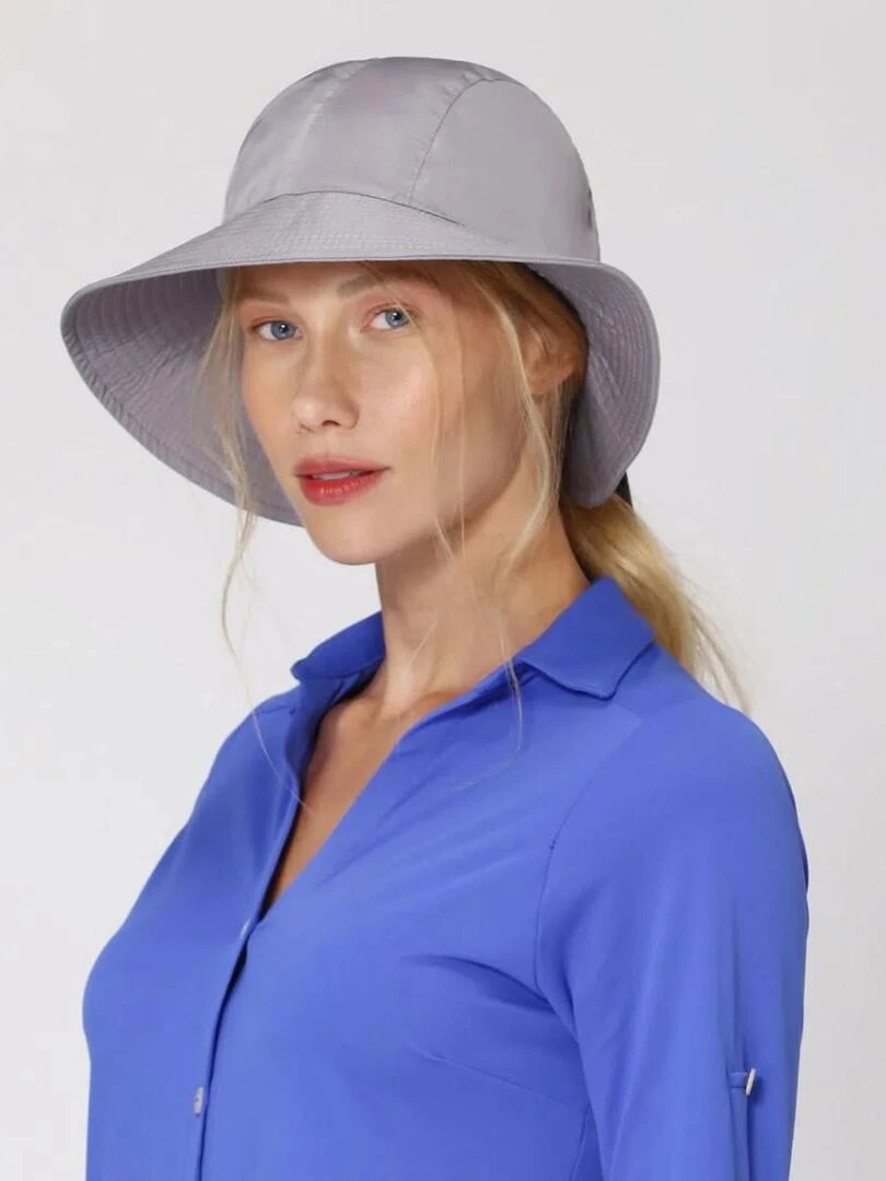 Chapeau souple/capeline San Remo Cinza Upf50+ / UV Line Bleu marine