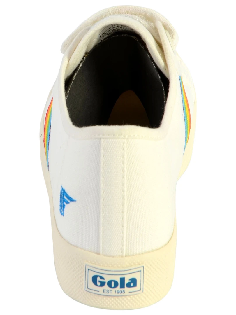 Basket Gola Coaster Rainbow Velcro   Blanc