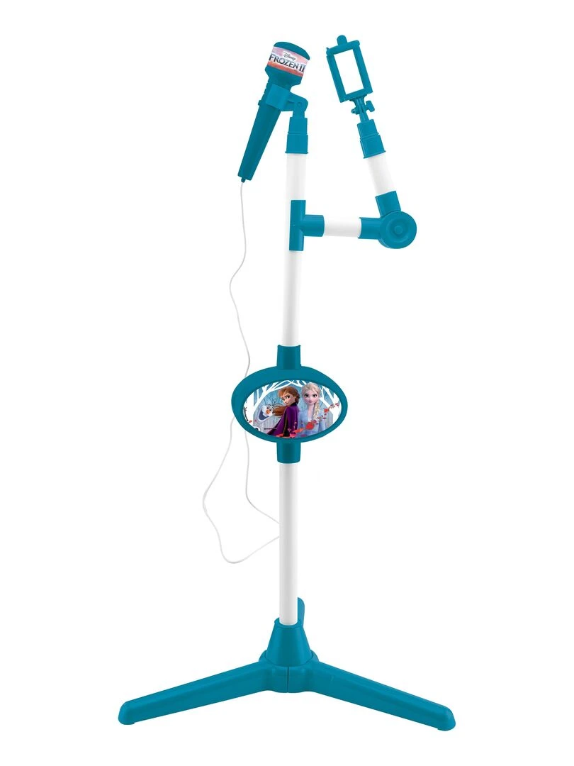 Microphone Sur Pied Lumineux Ajustable Avec Haut parleur Effets Sonores Reine Des Neiges N/A
