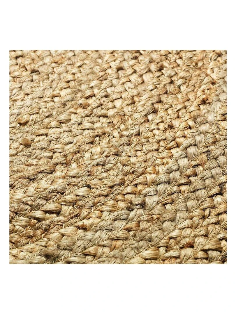 Tapis rond à pompons Shira   Bordeaux