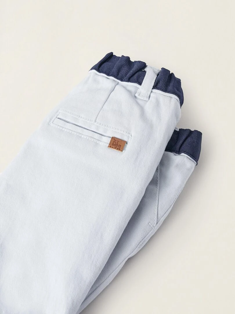 Pantalon Chino pour Nouveau Né   Bleu clair