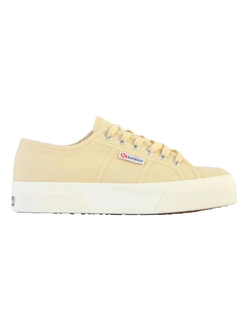 Basket Basse à Lacets Superga Platform Beige clair